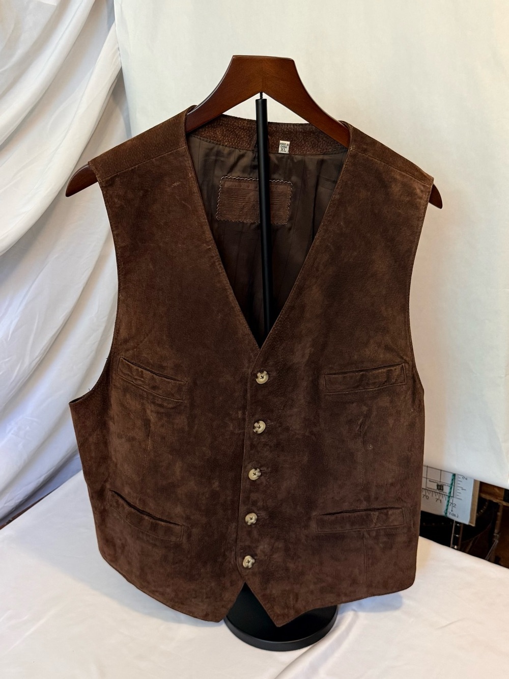 Vintage Roundtree & Yorke Brown Suede Vest Size XL (HH5)